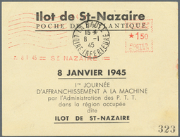 31994 Dt. Besetzung II WK - Frankreich - St. Nazaire: 1945, Hochwertige Sammlung Mit 9 Belegen, Dabei MiNr - Occupation 1938-45