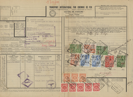 32016 Dt. Besetzung II WK - Luxemburg: 1940/1941, Partie Von Zehn Eisenbahnfrachtbriefen Mit Insgesamt 45 - Occupation 1938-45