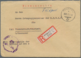 32048 Feldpost 2. Weltkrieg: 1939/1945, Umfangreiche Sammlung Von Ca. 800 Feldpost-Einschreiben, Nach Kenn - Other & Unclassified