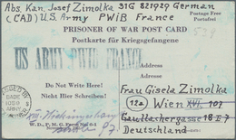 32084 Kriegsgefangenen-Lagerpost: USA: 1940/1950, Partie Von Ca. 25 Belegen Von Und An Deutsche Kriegsgefa - Andere & Zonder Classificatie