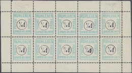 32092 Lagerpost: Ruhleben: 1915, Kleine Sammlunger Der Lagerpost-Marken Inkl. Einiger Fälschungen, Dabei M - Autres & Non Classés