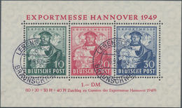 32108 Deutschland Nach 1945: 1945/1948, Karton Mit Sammlungen Und Posten In Drei Ringbindern, Einem Steckb - Collections