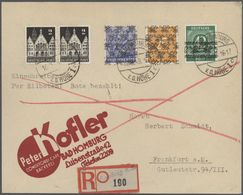 32112 Deutschland Nach 1945: 1945/1949, Sammlung Von Ca. 220 Briefen Und Karten Mit Frankaturen Kontrollra - Sammlungen