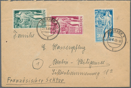 32119 Deutschland Nach 1945: 1945/1956, Vielseitiger Bestand Von Ca. 135 Briefen/Karten/wenige Vorderseite - Collections