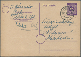 32136 Deutschland Nach 1945: 1945/46, Interssanter Posten Ungebrauchter Und Gebrauchter Ganzsachenkarten, - Collections