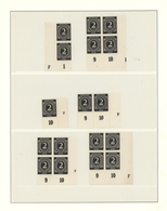 32169 Deutschland Nach 1945: 1948/71, Plattennummern Und Druckerzeichen - Sammlung Der Dauerserien Postfri - Verzamelingen