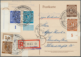 32195 Alliierte Besetzung - Gemeinschaftsausgaben: Ab 1946. Spezialposten Mit Ca. 300 Postkarten 10 Pf Bra - Autres & Non Classés