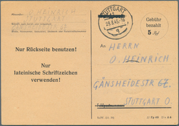 32205 Alliierte Besetzung - Ganzsachen: 1945/1950. Sammlung Von 46 Postkarten, Gebraucht Und Ungebraucht. - Sonstige & Ohne Zuordnung