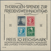 32232 Sowjetische Zone: 1945/1949, Meist Postfrische Sammlung Auf Vodrucken/Stecktafel, Dabei Bl. 2 Fotoat - Andere & Zonder Classificatie