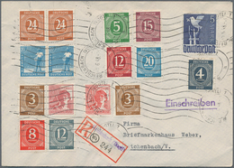 32241 Sowjetische Zone: 1946/1948, Vielseitige Sammlung Von 110 Briefen Mit Meist Frankaturen Kontrollrat, - Autres & Non Classés