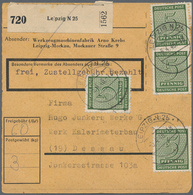 32260 Sowjetische Zone - West-Sachsen: 1945/1946, Dauerserien Einzel- Und Mehrfachfrankaturen: Sehr Gehalt - Other & Unclassified