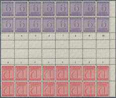 32261 Sowjetische Zone - West-Sachsen: 1945, Zusammendrucke Ziffern, Postfrisches Lot Von Geschnittenen Un - Andere & Zonder Classificatie