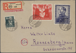 32295 DDR: 1949/1990, Reichhaltiger Sammlungsbestand Von Einigen Hundert Briefen, FDCs Und Ganzsachen, Dur - Other & Unclassified