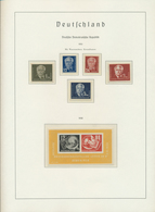 32321 DDR: 1949/1960, In Den Hauptnummern Komplette Postfrische Sammlung Auf Leuchtturm-Falzlos-Vordruckbl - Other & Unclassified