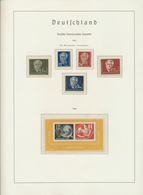 32321 DDR: 1949/1960, In Den Hauptnummern Komplette Postfrische Sammlung Auf Leuchtturm-Falzlos-Vordruckbl - Sonstige & Ohne Zuordnung