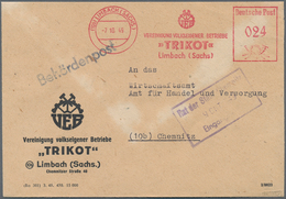 32324 DDR: 1949/1953, Attraktives Konvolut Mit 6 Besseren Portogerechten Belegen, Dabei Bl.7 DEBRIA Auf Ei - Other & Unclassified