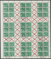 32381 DDR - Zusammendrucke: 1960, Fünfjahrplan, Kompletter Markenheftchenbogen 7, Auf Feld 87 Plattenfehle - Se-Tenant