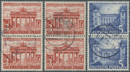 32505 Berlin: 1950/1954 (ca.), Reichhaltiger Gestempelter Bestand Der Ersten Bauten-Serie In Größerer Ziga - Other & Unclassified