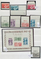 32591 Saarland Und OPD Saarbrücken: 1947/1959, Komplette Postfrische Sammlung, Viele Zwischenstege, Kleinb - Other & Unclassified