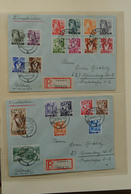 32592 Saarland Und OPD Saarbrücken: 1947-1959 Album With 54 Covers, FDC's And Cards Of Saar 1947-1959, Inc - Other & Unclassified