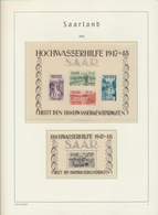 32596 Saarland (1947/56): 1947/1959, In Den Hauptnummern Komplette Postfrische Sammlung (incl. Dienst) Auf - Unused Stamps