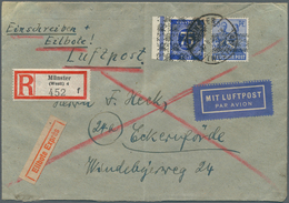 32609 Bizone: 1945/1949, Bizone Und Etwas Alliierte Besetzung, Nette Partie Von Fast 90 Dekorativen Briefe - Other & Unclassified