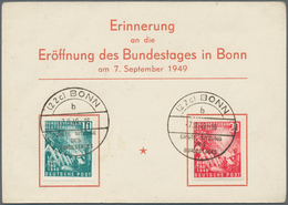 32659 Bundesrepublik Deutschland: 1948/1959, Steckkartenpartie (ab Etwas Bizone) Mit Mittleren Und Bessere - Andere & Zonder Classificatie