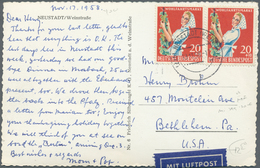 32761 Bundesrepublik Deutschland: Ab 1958, Lot Von 133 Briefen Als LUFTPOST- MEHRFACHFRANKATUREN In Die US - Sonstige & Ohne Zuordnung