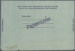 32845 Bundesrepublik - Ganzsachen: 1948/1951. Einmalige LF-Studiengruppe Mit Essays, Druckproben, Papiermu - Sonstige & Ohne Zuordnung