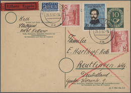 32861 Bundesrepublik - Ganzsachen: 1952/1962, Außergewöhnliche Spezialsammlung Mit 62 Ganzsachenkarten Pos - Other & Unclassified