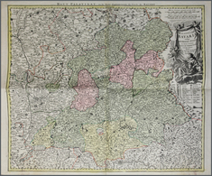 32935 Landkarten Und Stiche: 1720 (ca.), Kolorierte Kupferstich-Landkarte Von Homann: "Palatinus Bavariae - Geographie
