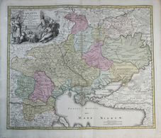 32936 Landkarten Und Stiche: J.B. Homann Ca. 1730 "Ukrainia Quae Et Terra Cosaccorum Cum Vicinis Walachiae - Aardrijkskunde