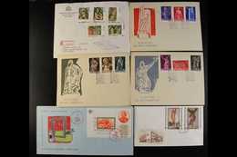 ALL WORLD COVERS & CARDS HOARD  1980s-2000s ACCUMULATION In A Smal Box. Most Covers Are Illustrated & Unaddressed, Much  - Altri & Non Classificati