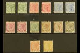 1882  Queen Victoria Set To 5s Complete Including All SG Listed Shades, SG 89/103, Very Fine And Fresh Mint. (14 Stamps) - Barbados (...-1966)