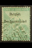 1885-7  1s Green, "British Bechuanaland" Ovpt On Cape, SG 8, Good To Fine Used. For More Images, Please Visit Http://www - Autres & Non Classés