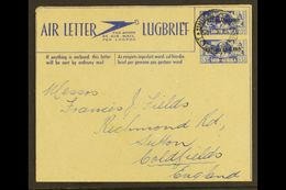 1944  3d+3d Blue On Buff War Effort Postal Stationery Air Letter With Bilingual Overprint, H&G 1, Fine Used With "Mafeki - Sonstige & Ohne Zuordnung