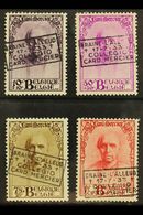 1933  Cardinal Mercier Memorial Fund Complete Set To 1f With Boxed "BRAINE-L'ALLEUD" Overprints (COB 374A/D, Michel 333/ - Other & Unclassified