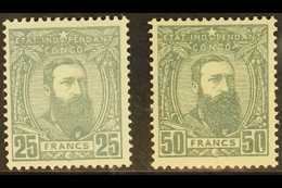 CONGO  1890 25f And 50f Grey, COB 13 A/B, Fine Mint. (2) For More Images, Please Visit Http://www.sandafayre.com/itemdet - Other & Unclassified