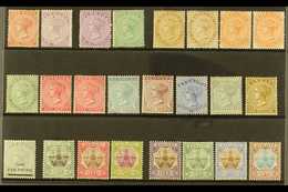 1865-1910 OLD TIME MINT SELECTION  Presented On A Stock Card. Includes 1865-1903 CC Wmk P14 1d & 6d, P 14 X12½ 6d & 1s,  - Bermuda