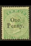 1875  1d On 1s, SG 17, Fresh Mint With Large Part Original Gum. For More Images, Please Visit Http://www.sandafayre.com/ - Bermuda