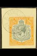 1924-32  12s6d Grey And Orange, SG 93, Very Fine Used Tied To Piece By Complete Hamilton Cds. For More Images, Please Vi - Bermuda