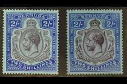1924-32  2s, The Two Shades, SG 88/88g, Fine Mint. (2) For More Images, Please Visit Http://www.sandafayre.com/itemdetai - Bermuda