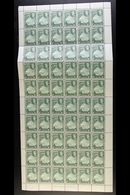 1938-52 1 SHILLING GREEN COMPLETE SHEET  1s Green, SG 115, Complete Sheet With Selvedge To All Sides, 6 X10, Never Hinge - Bermudes