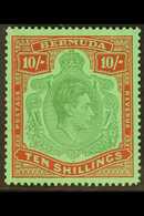 1938-53  10s Deep Green & Dull Red/green (Emerald Back), SG 119d, Never Hinged Mint For More Images, Please Visit Http:/ - Bermuda