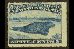 1876-79  5c Blue Common Seal, Rouletted, SG 43, Fine Mint With Original Gum. For More Images, Please Visit Http://www.sa - Otros & Sin Clasificación