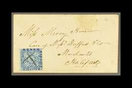 1858  (5 June) Cover Addressed To Halifax, Bearing 1851-60 3d Stamp (SG 3, Four Margins) Cancelled With Manuscript Cross - Other & Unclassified