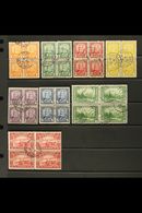 1928-29  1c To 10c And 20c SG 275/281 & 283, In Finely Used Blocks Of Four, Mainly Cds. (8 Blocks) For More Images, Plea - Other & Unclassified