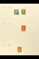 1857-1952 MINT & USED COLLECTION  On Leaves, Inc 1857-59 1d (3 Margins, Jumbo At Sides) & 2d (fault) Used, 1861-64 10d ( - Ceylon (...-1947)