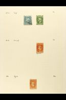 1857-1952 MINT & USED COLLECTION  On Leaves, Inc 1857-59 1d (3 Margins, Jumbo At Sides) & 2d (fault) Used, 1861-64 10d ( - Ceilán (...-1947)