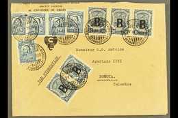 SCADTA  1928 (24 Nov) Cover From Belgium Addressed To Bogota, Bearing Colombia 4c (x5) And SCADTA 1923 30c (x5 - Pair &  - Colombia
